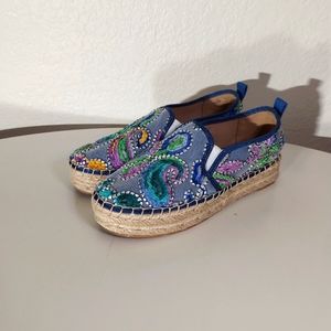 Sam Edelman Carrin Multicolor Esperdrille  Platform Slip Ons